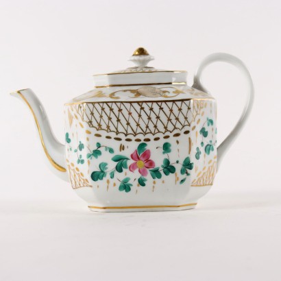 antiquités, céramiques, antiquités en céramique, céramiques anciennes, céramiques italiennes anciennes, céramiques anciennes, céramiques néoclassiques, céramiques du XIXe siècle, Service à thé et café en porcelaine