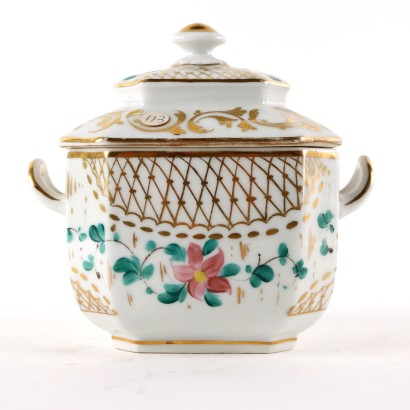 antiquités, céramiques, antiquités en céramique, céramiques anciennes, céramiques italiennes anciennes, céramiques anciennes, céramiques néoclassiques, céramiques du XIXe siècle, Service à thé et café en porcelaine