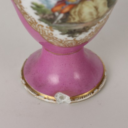 Ancient Vases KPM Porcelain Germany \'800 Pink Gold Decorations