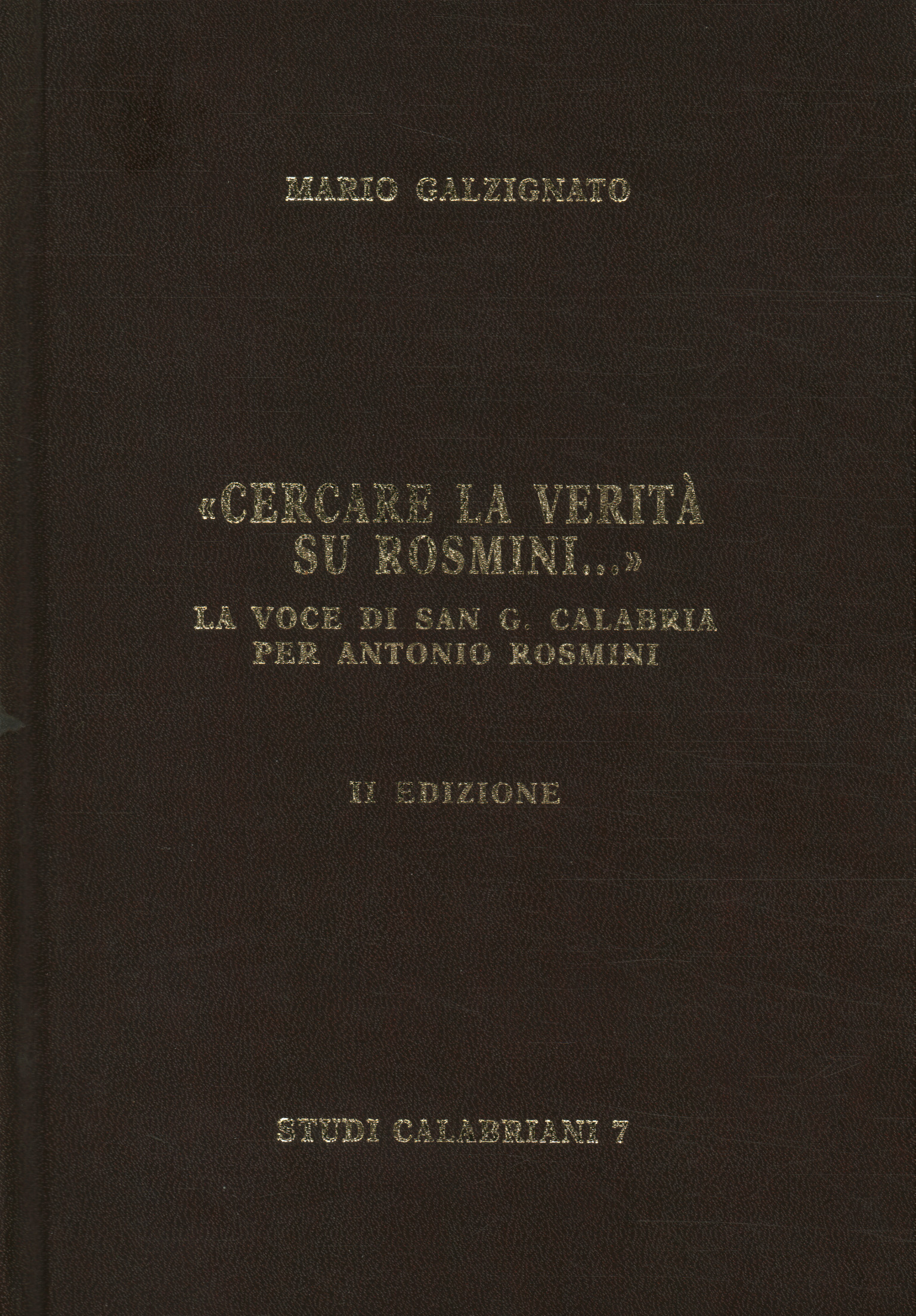 Buscando la verdad sobre Ros, Buscando la verdad sobre Rosmini...