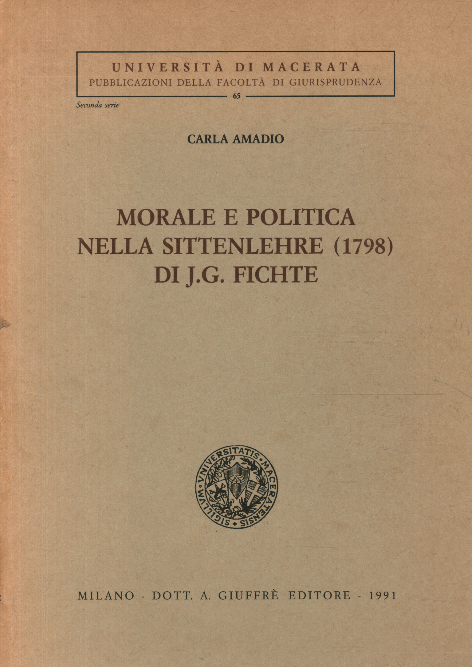 Morale e politica nella Sittenlehre (179