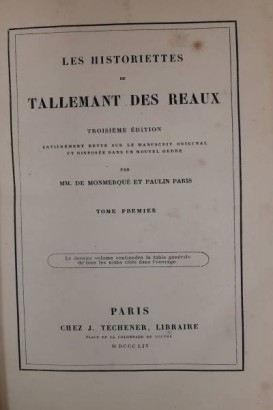 Les historiettes de Tallemant des Reaux