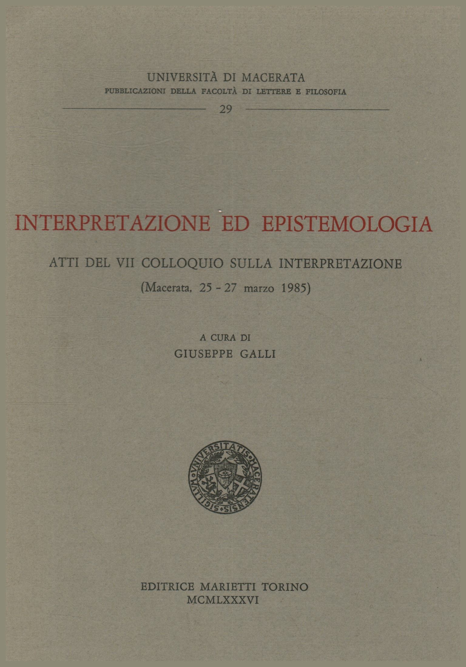 Interpretation and epistemology