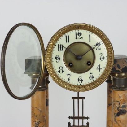 Marble and Bronze Temple Clock