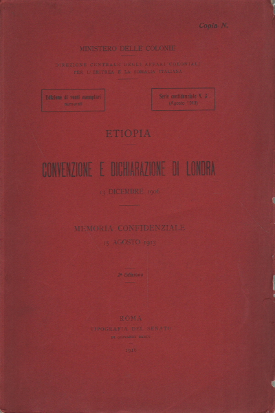 Etiopía. Convenio y Declaración de Londres 13, AA.VV.