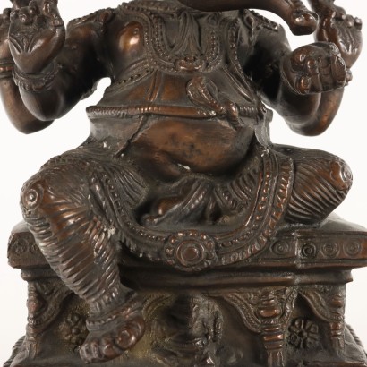 Ganesha Scultura in Bronzo