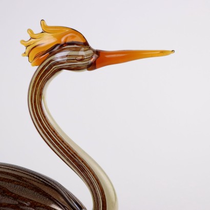 Oiseau d'eau en verre de Murano S