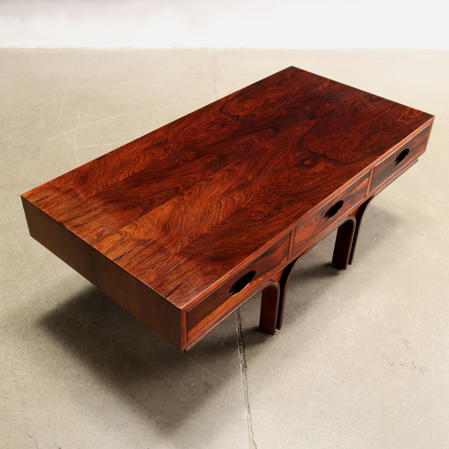 Coffee Table with 5 Drawers G. Frattini for Bernini 1960s