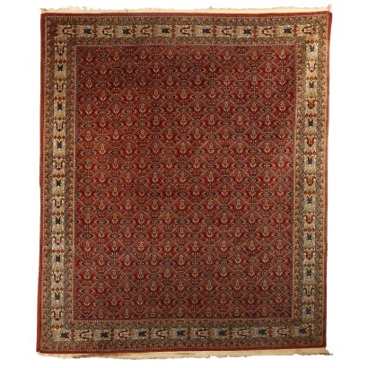 Tapis Ancien Ardebil en Coton et Laine Noeud Fin Iran