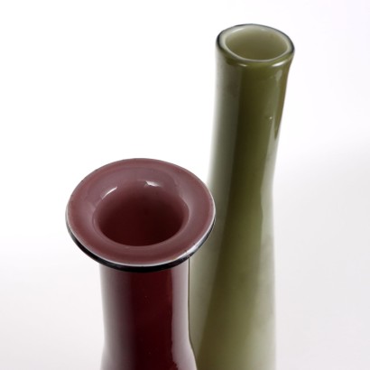 Deux Vases En Verre De Murano