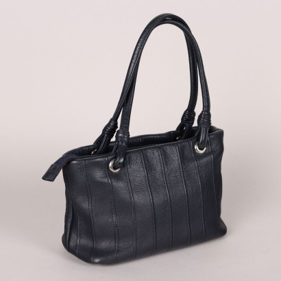 Sac en cuir bleu Lanzetti