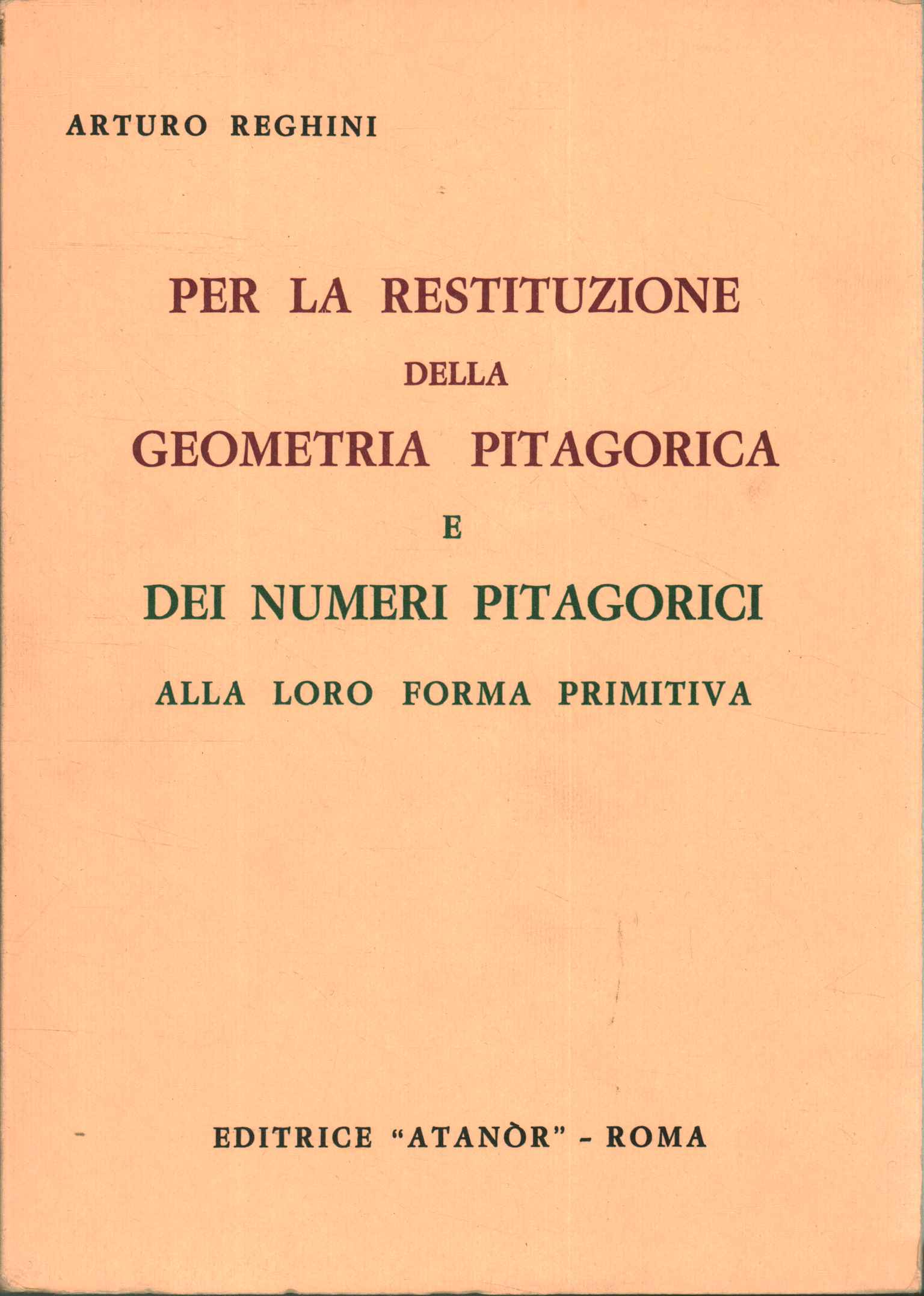 Per la restituzione della geometria pita