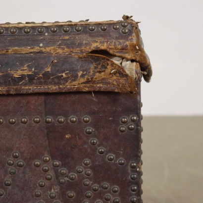 Wooden and Leather Trunk