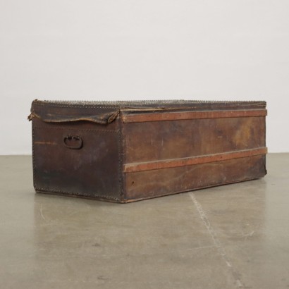 Wooden and Leather Trunk