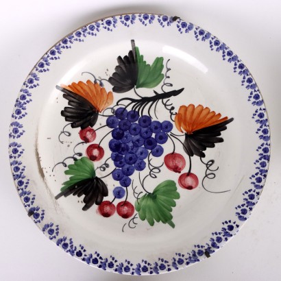 Group of Six Majolica Plates