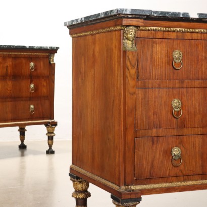 Paire de commodes Empire Lucchesi