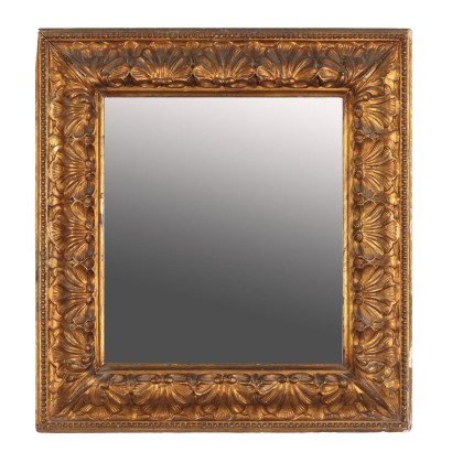 Miroir Ancien en Style Bois Verre Italie du XXe Siècle