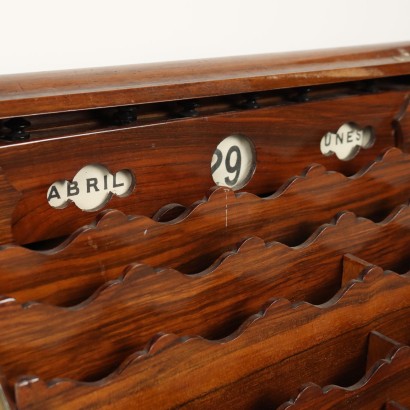 Walnut Wood Table File Cabinet