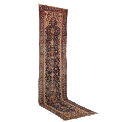 Tapis Ancien Asiatique Coton Laine Noeud Fin 410 x 108 cm