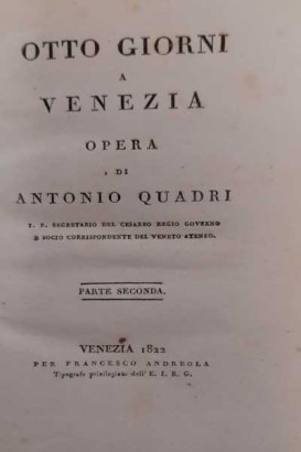 Ocho días en Venecia, Ocho días en Venecia (tomo I y II)