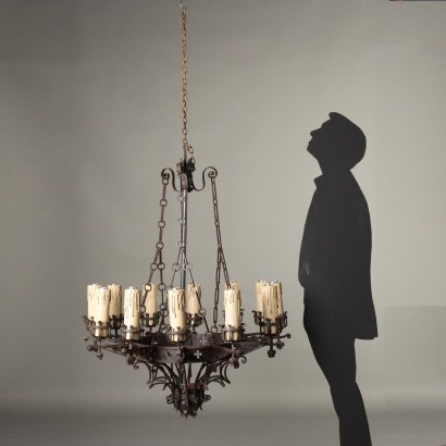 Large Wrought Iron Chandelier