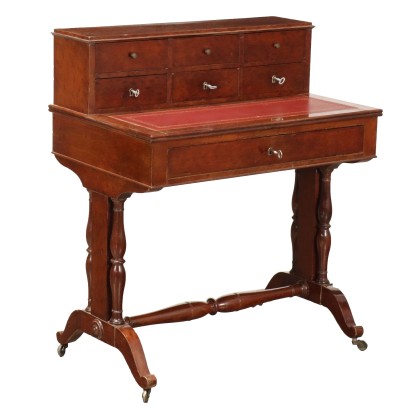 Bureau Ancien en Acajou avec Tiroirs Angleterre XXe Siècle