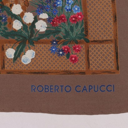 Capucci Vintage Floral Taubengrauer Schal