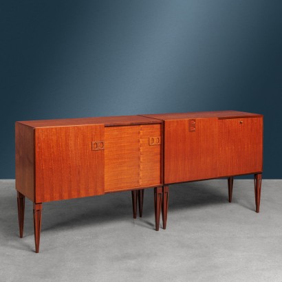 SIDEBOARD, Zwei Sideboards aus den 1960er Jahren, hergestellt von Fratelli