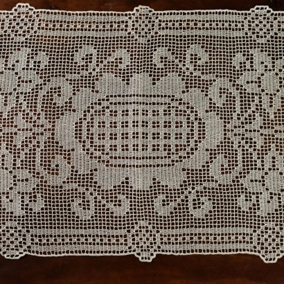 Rayure en filet au crochet