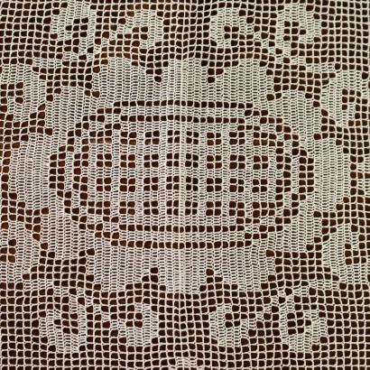 Rayure en filet au crochet