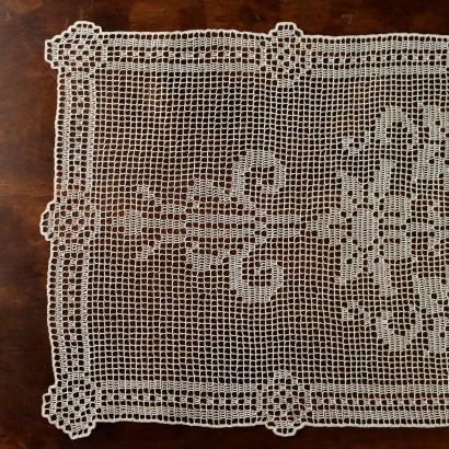 Rayure en filet au crochet