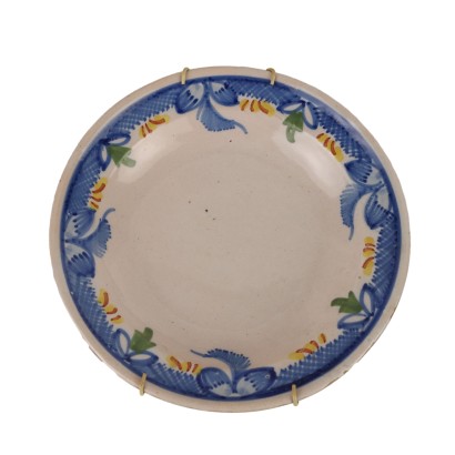 Assiette Ancienne en Majolique Italie du Sud XIXe Siècle