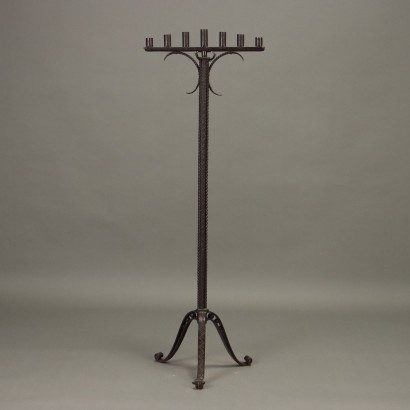 Antiker Menorah im Neo-Renaissance Stil Eisen des XX Jhs