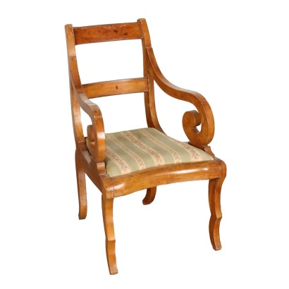 Sillón Louis Philippe en madera de cerezo