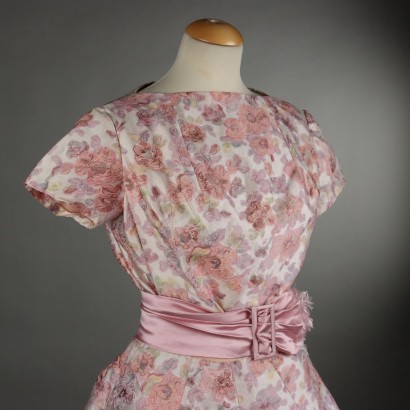 Robe en soie vintage des années 1950