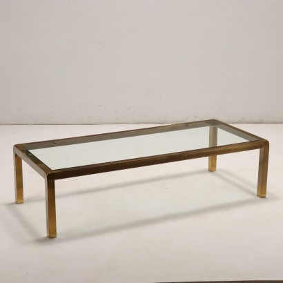 1960s brass coffee table