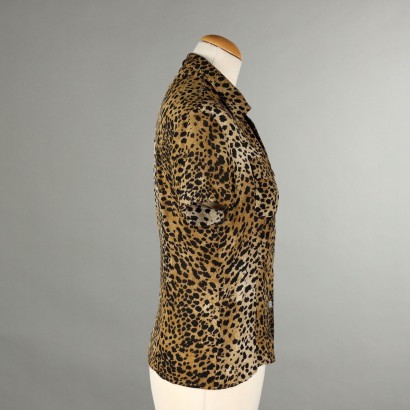 Blunauta Top in animalier silk