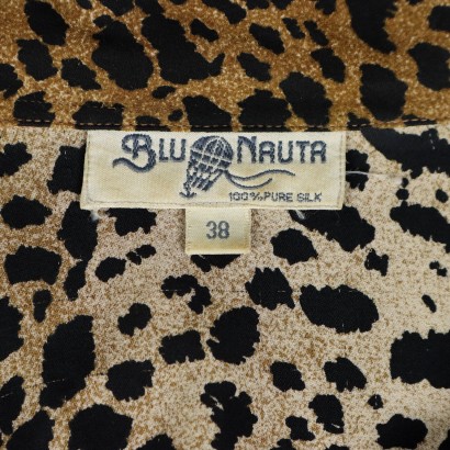 Blunauta Top de seda animalier