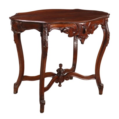 Antique Umbertino Table Walnut Italy XIX Century