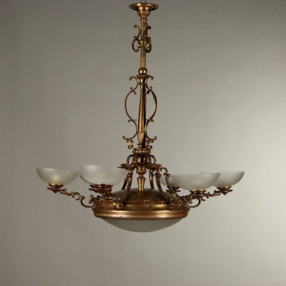 Brass chandelier