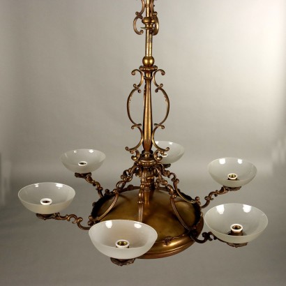 Brass chandelier