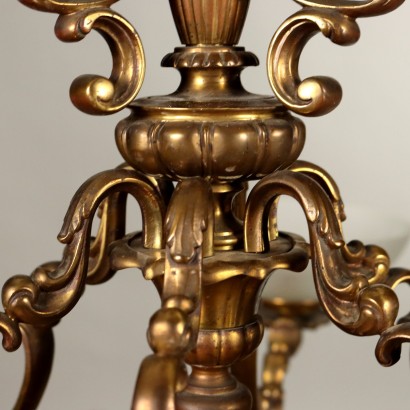 Brass chandelier