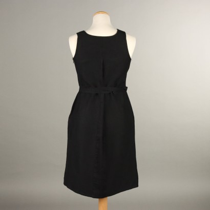 Marella Black Linen Blend Dress