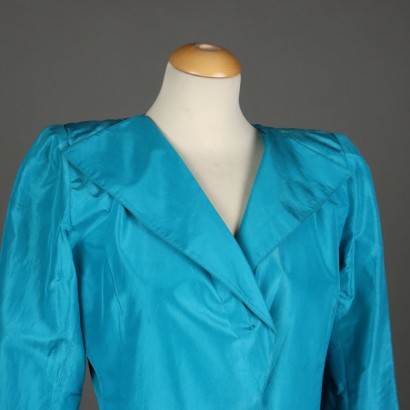 Chaqueta de seda Ungaro Vintage turquesa