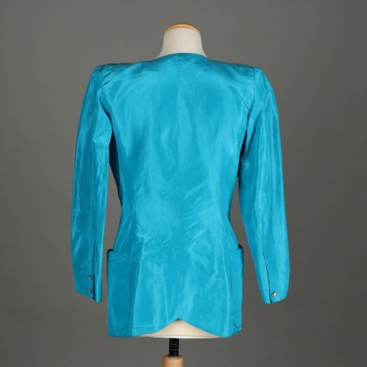 Veste en soie turquoise Ungaro vintage