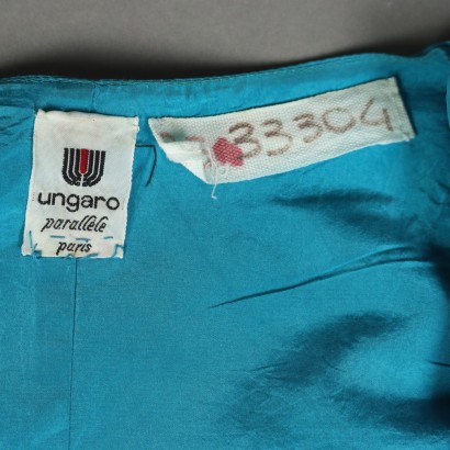 Chaqueta de seda Ungaro Vintage turquesa