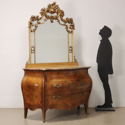 Dresser with Mirror in Baroque Style