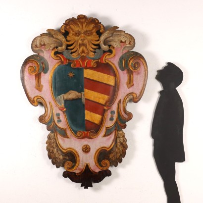 Großes barockes Wappen der Familie Pasqui