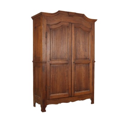 Antique Neoclassical Piedmontese Wardrobe Walnut XVIII-XIX Century