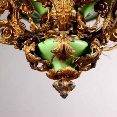 Napoleon III Chandelier in Gilded Bronze